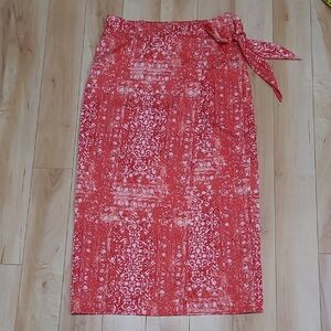 Rachel Zoe Women's Size Small Coral Patterned Skirt
